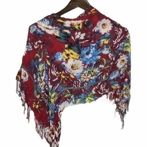 I JEANS BY BUFFALO multi floral blanket scarf